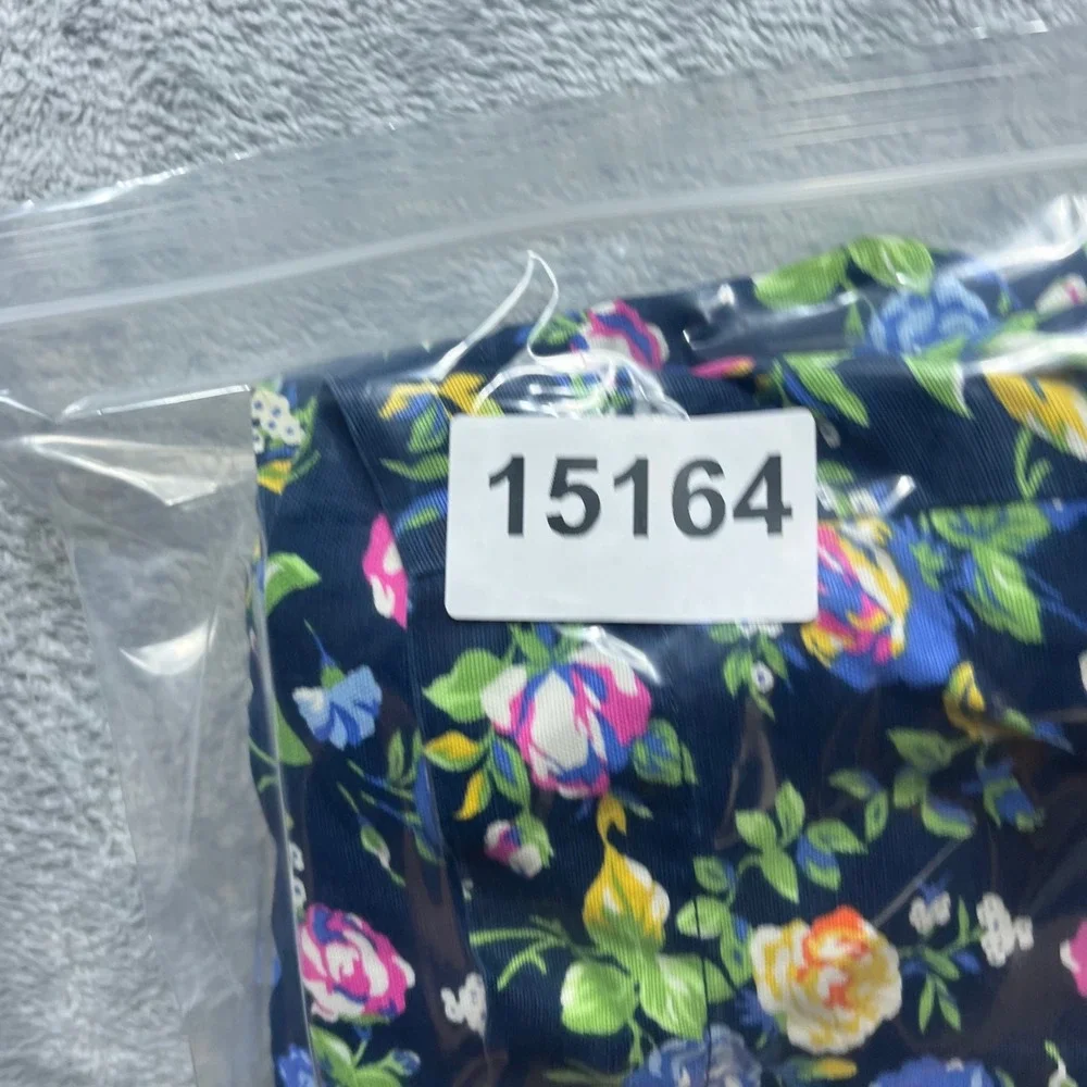 Polo Ralph Lauren Mens Floral Linen Cotton Shorts Navy Blue Size 35 Flower Print